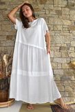 Tasha Damask T Shirt Maxi Dress White
